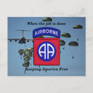 Leger 82e ABN DIV Airborne Fort Bragg veteranen Briefkaart