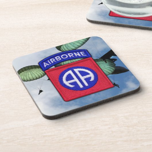 Leger 82e ABN DIV Fort Bragg Veteranen Bier Onderzetter (Linkerzijde)