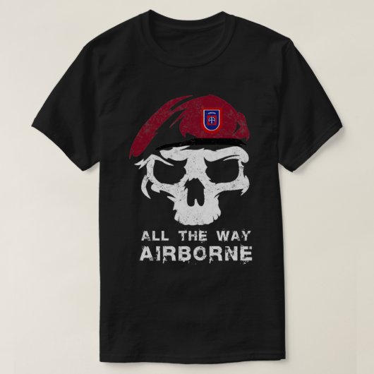 leger 82e luchtbrug over de hele weg t-shirt (Design voorkant)