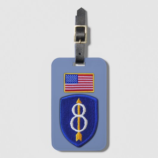 Leger 8e Inf Div Infanteriedivisie veteranen Bagagelabel (Voorkant (verticaal))