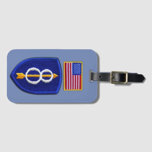 Leger 8e Inf Div Infanteriedivisie veteranen Bagagelabel (Voorkant (horizontaal))