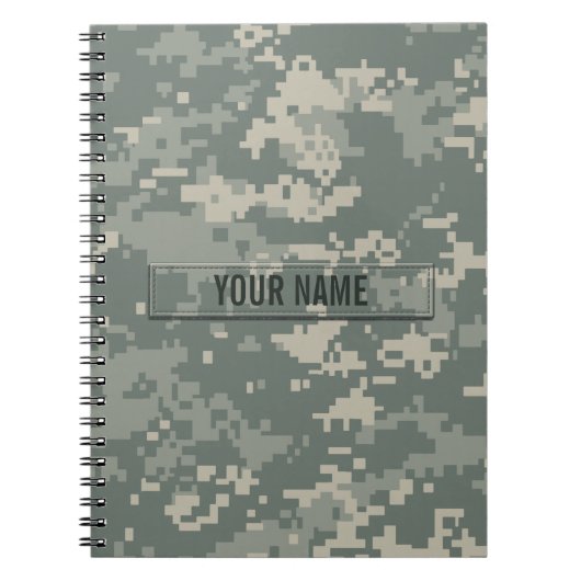 Leger ACU Camouflage Aanpasbaar Notitieboek (Voorkant)