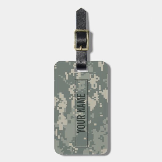 Leger ACU Camouflage  Bagagelabel (Voorkant verticaal)