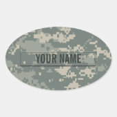 Leger ACU Camouflage Ovale Sticker (Voorkant)