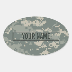 Leger ACU Camouflage  Ovale Sticker