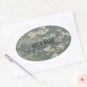 Leger ACU Camouflage  Ovale Sticker (Envelop)
