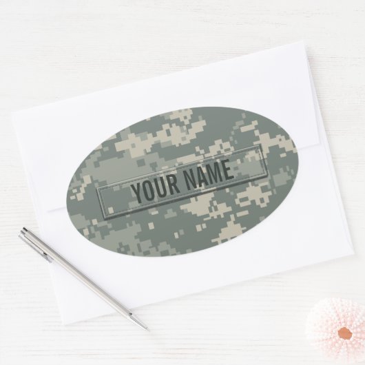 Leger ACU Camouflage Ovale Sticker (Envelop)