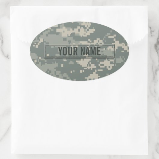 Leger ACU Camouflage Ovale Sticker (Tas)