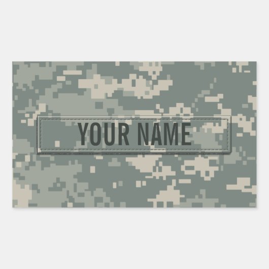 Leger ACU Camouflage  Rechthoekige Sticker (Voorkant)
