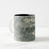 Leger ACU Camouflage Tweekleurige Koffiemok (Voorkant links)