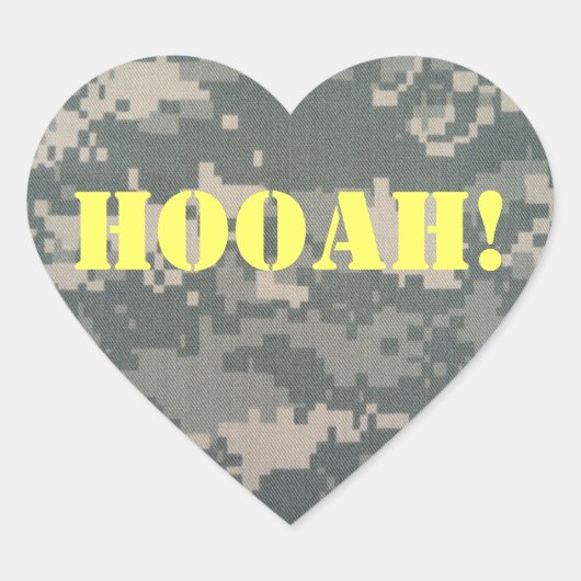 Leger ACU HOOAH! HART Sticker (Voorkant)