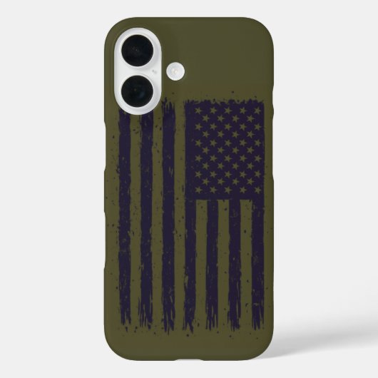 Leger Amerika Donkerpaars en Groen Case-Mate iPhone Case (Achterkant)