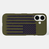 Leger Amerika Donkerpaars en Groen Case-Mate iPhone Case (Achterkant (horizontaal))