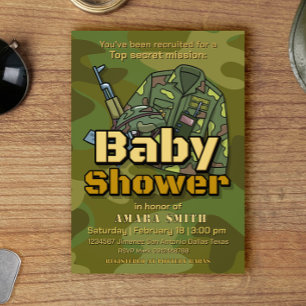 Leger Baby Shower Uitnodiging