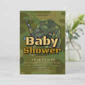 Leger Baby Shower Uitnodiging (Staand voorkant)