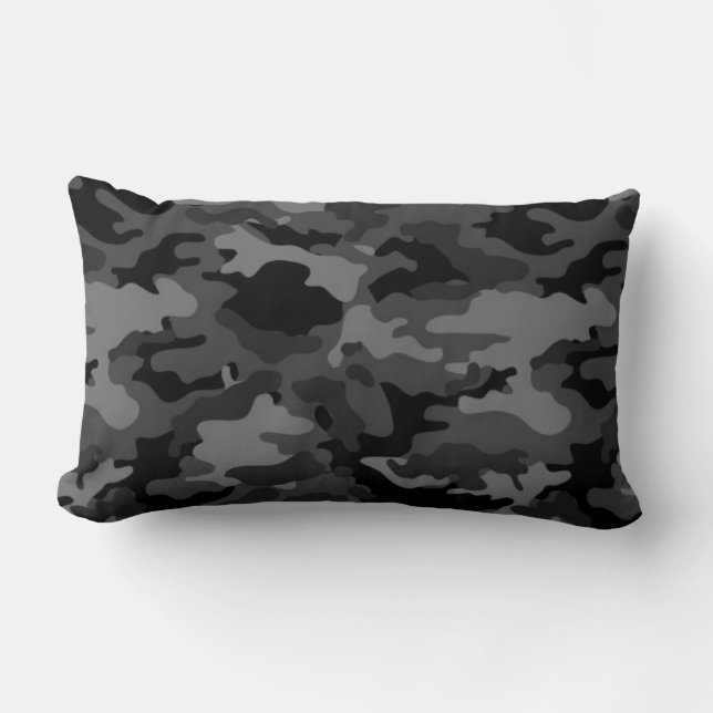Leger Black Camouflage #2 Pillow Kussens (Voorkant)