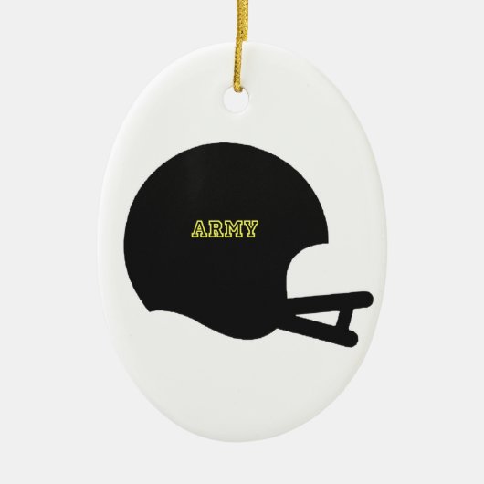Leger Black Knachten Football Helmet Logo Keramisch Ornament (Voorkant)