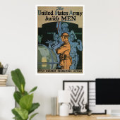 Leger bouwt MANNEN Poster (Thuiskantoor)