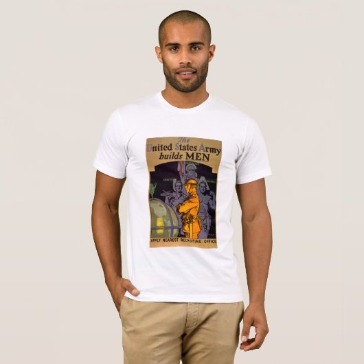 Leger bouwt MANNEN T-shirt (Voorkant volledig)