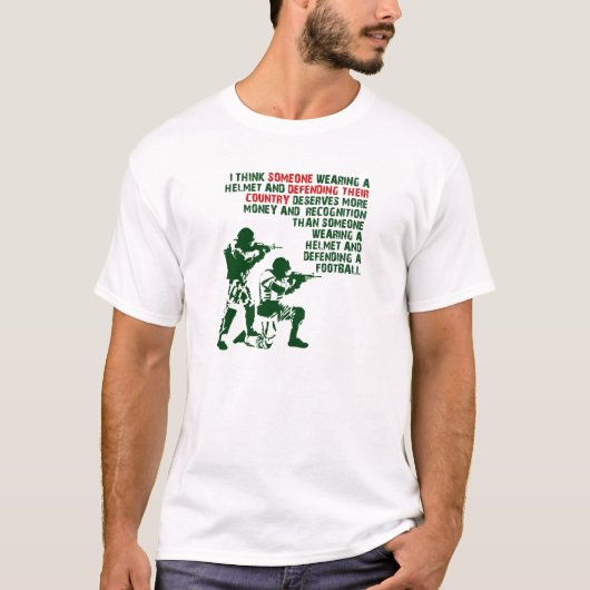 Leger Boven Sport Grappig T-shirt (Voorkant)