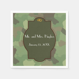 Leger bruiloft thema bruiloft servetten