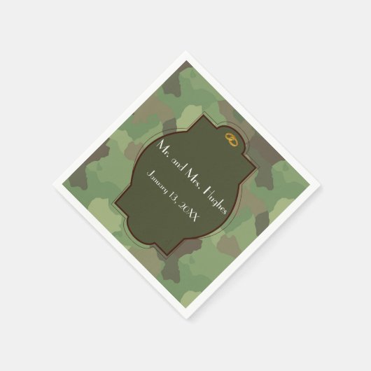 Leger bruiloft thema bruiloft servetten (Hoek)