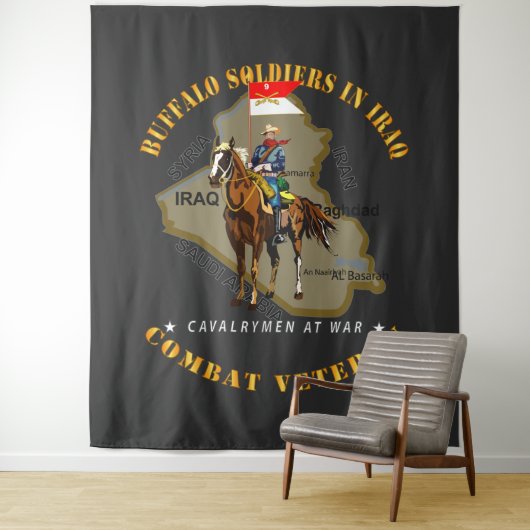 Leger - Buffelsoldaten in Irak - Cavalrymen Wandkleed (In situ)