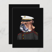 Leger Bulldog Militaire Strijdkrachten Devil Dog Bedankkaart (Voorkant / Achterkant)