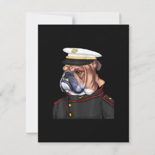 Leger Bulldog Militaire Strijdkrachten Devil Dog Bedankkaart
