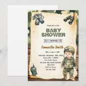 Leger Camo Baby Shower Uitnodiging (Voorkant / Achterkant)