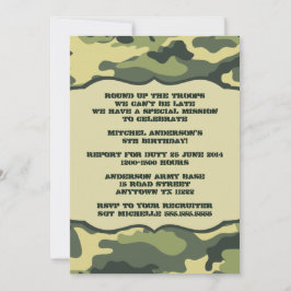 Leger Camo Birthday Party nodigt groene camouflage Kaart
