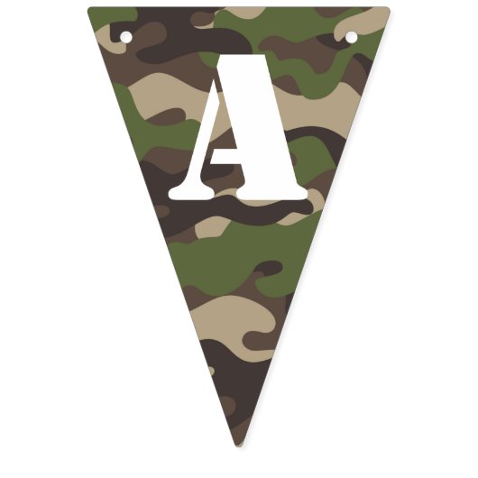 Leger Camo Gelukkige Verjaardag Bunting Banner (Derde vlag)