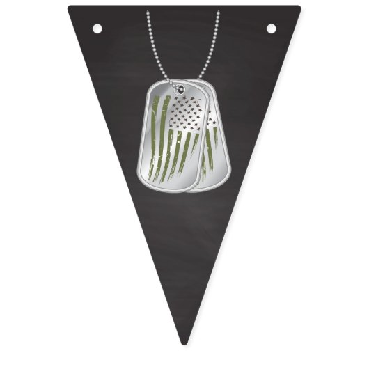 Leger Camo Gelukkige Verjaardag Bunting Banner (Eerste vlag)