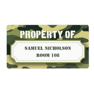 Leger Camo Property ID school aanbod boek Etiket