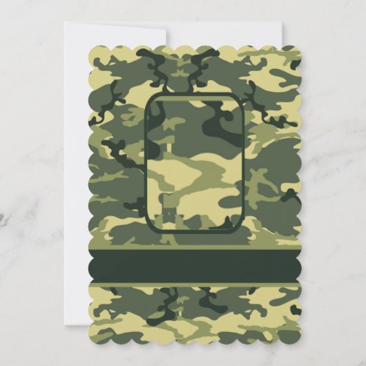 Leger camo redneck bruiloft kaart (Achterkant)