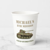 Leger Camo Verjaardagsfeestje Papieren beker (Achterkant)