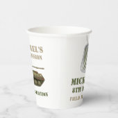 Leger Camo Verjaardagsfeestje Papieren beker (Rechts)