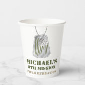 Leger Camo Verjaardagsfeestje Papieren beker (Voorkant)