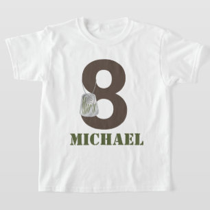 Leger Camo Verjaardagsfeestje T-shirt