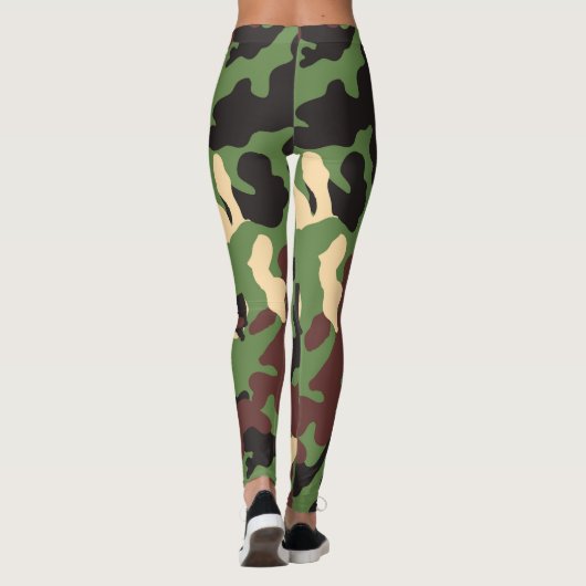Leger camoflag leggings (Achterkant)