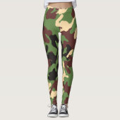 Leger camoflag leggings (Voorkant)
