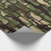 Leger Camouflage bakstenen muur inpakpapier (Hoek)