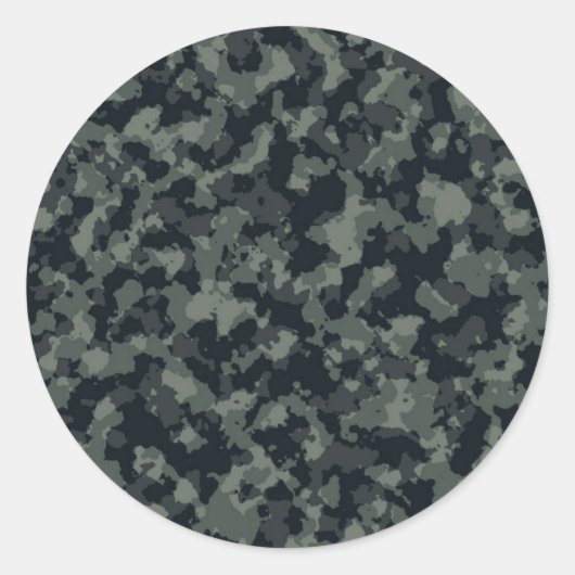 Leger Camouflage Camo Design Ronde Sticker (Voorkant)