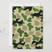 Leger Camouflage Soldaat Kids Birthday Party Kaart (Achterkant)
