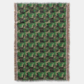 Leger Camouflageontwerp groene aardetinten Deken (Voorkant Verticaal)