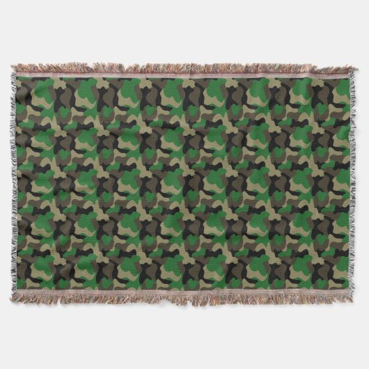 Leger Camouflageontwerp groene aardetinten Deken (Voorkant)