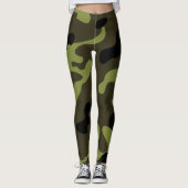 Leger Camouflagepatroon Leggings (Voorkant)