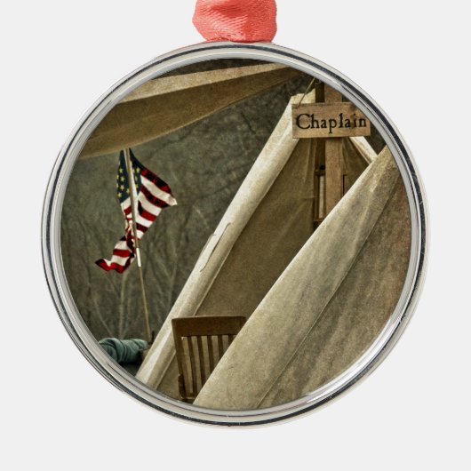 Leger Chaplain Metalen Ornament (Voorkant)