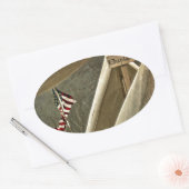 Leger Chaplain Ovale Sticker (Envelop)