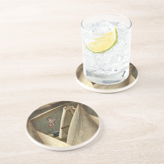 Leger Chaplain Zandsteen Onderzetter (Zijkant)